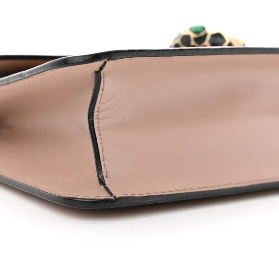 Bvlgari Mini Serpenti Forever Crossbody Bag Beige Calfskin Leather Gold Hardware