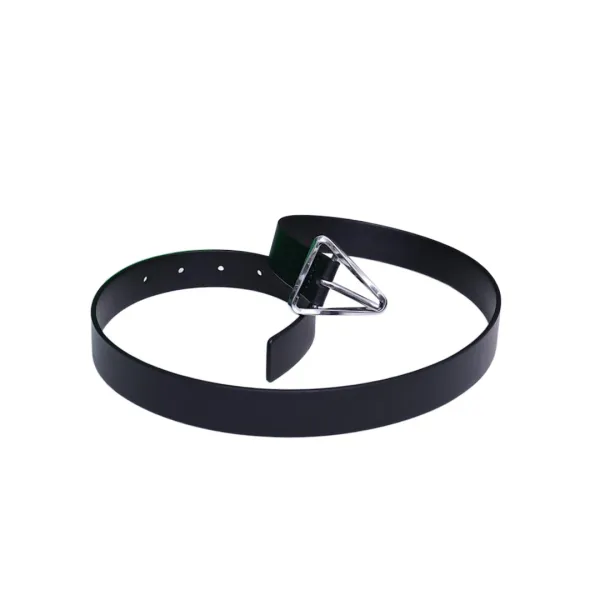 Bottega Veneta Women's Triangle Buckle In Black/White/Beige Calfskin With Gold/Silver Hardware 25mm - Image 7