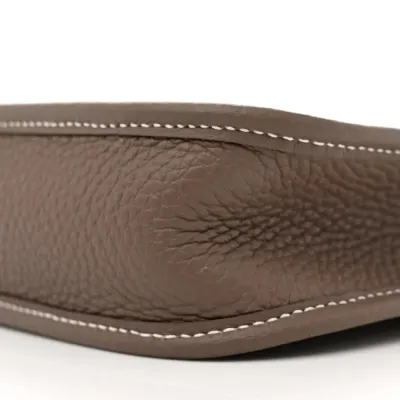 Hermès Amazone Evelyne TPM Étain / Bleu Indigo Taurillon Clemence Leather Silver Hardware