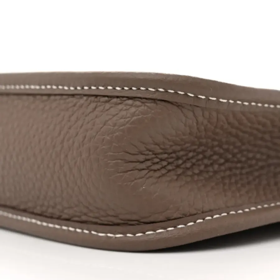 Hermès Amazone Evelyne TPM Étain / Bleu Indigo Taurillon Clemence Leather Silver Hardware