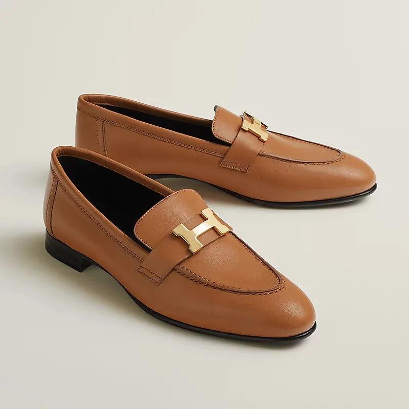 HERMES Paris Brown Loafers