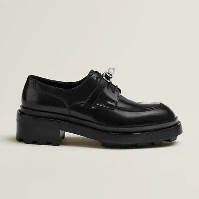 HERMES First Black Loafers