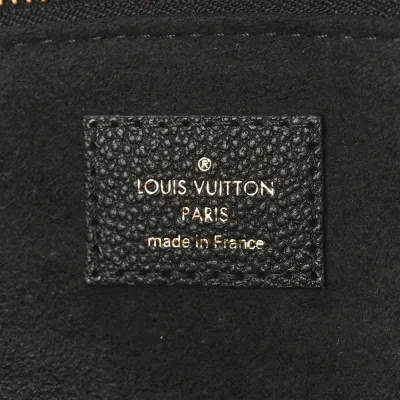 Louis Vuitton Petit Palais MM Black/Beige Giant Monogram Empreinte Leather Gold Hardware