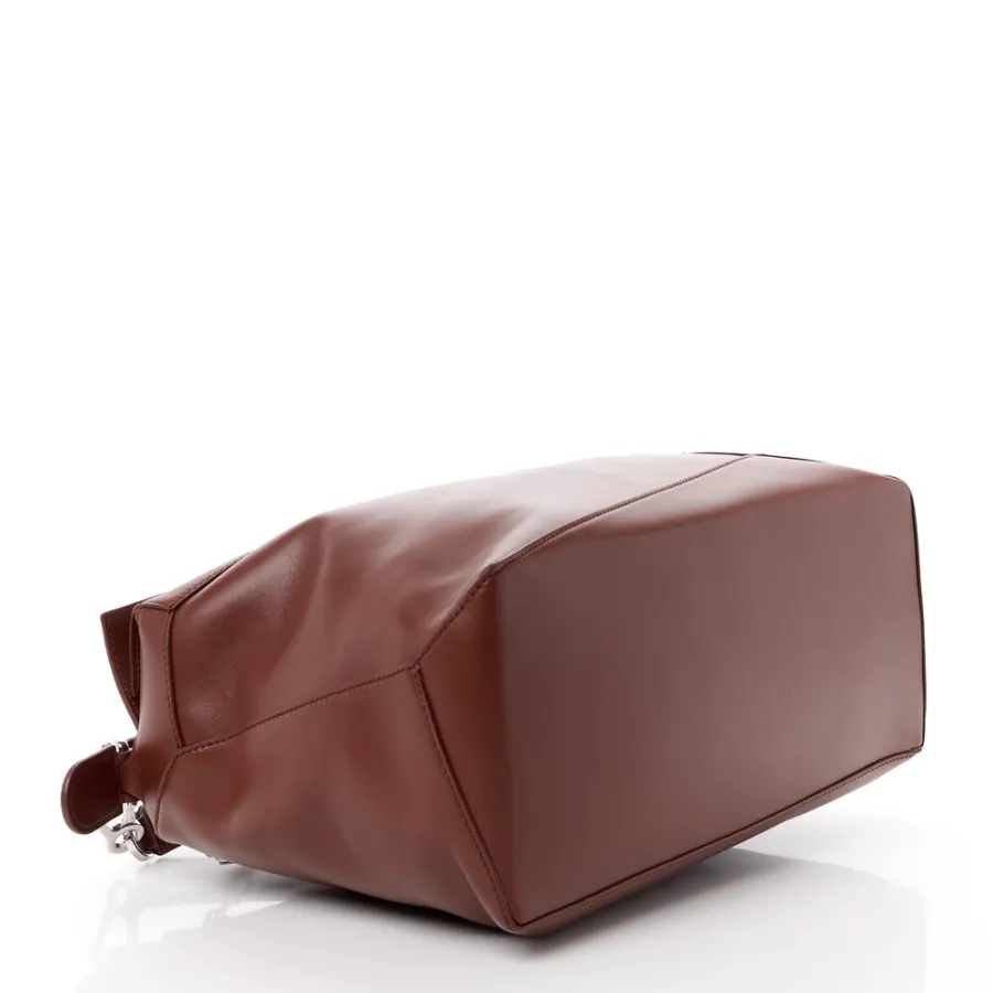 Loewe Puzzle Bag Large Brownie Shiny Calfskin Leather