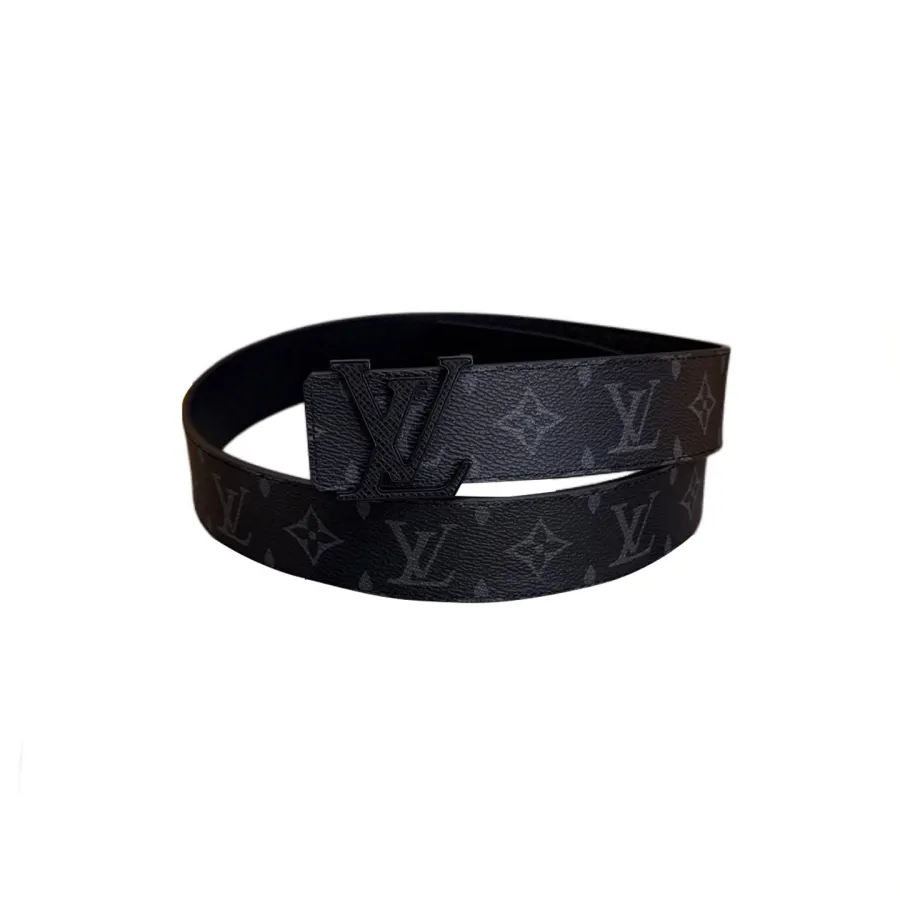 Louis Vuitton Men's LV Buckle Belt In Black Monogram Canvas With Black/Gold/Silver Hardware 40mm