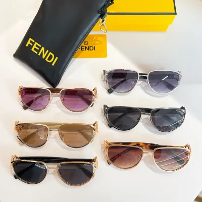 Fendi glasses leopard brown/eggplant/purple/tawny/black gold/black silver color Size 56口18-140