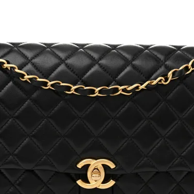 Grade Handbags | Black Quilted Luxury Designer Bag
