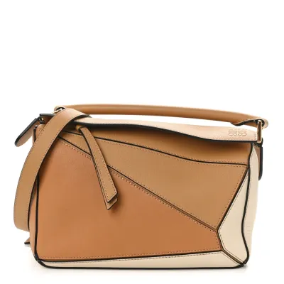 Loewe Puzzle Bag Small Dune Warm Desert Calfskin Leather
