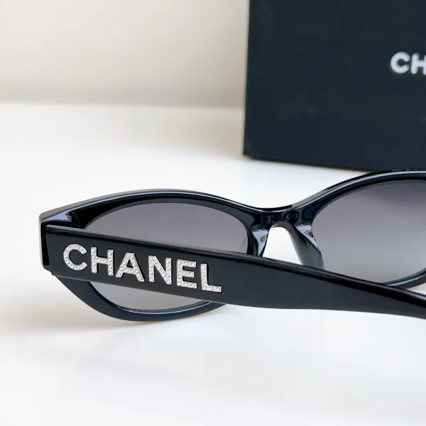 CHANEL round frame glasses black color SIZE 54-19-145 - Image 8