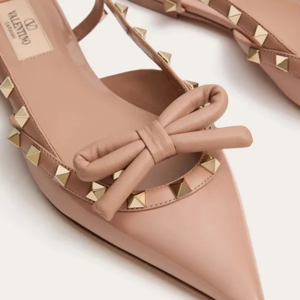 VALENTINO Patent-leather lace-up flats - Image 4
