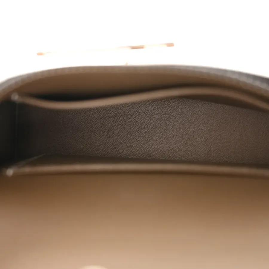 Hermès Mini Verrou Chaine Bag Étain Tadelakt Leather Palladium Silver Hardware