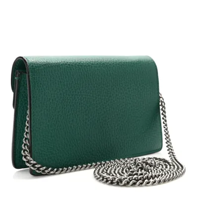 Gucci Mini Super Dionysus Shoulder Bag Emerald Dollar Calfskin Leather & Crystal Mixed Metal Hardware