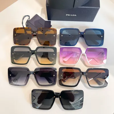 Prada square frame glasses eggplant/black/green/leopard black/purple-pink/blue/leopard brown color Size 69口10-142