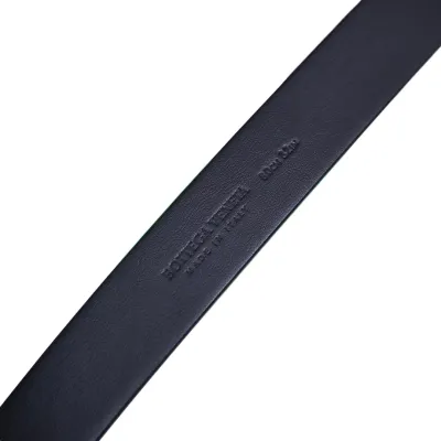 Bottega Veneta Women's Triangle Buckle In Black/White/Beige Calfskin With Gold/Silver Hardware 25mm