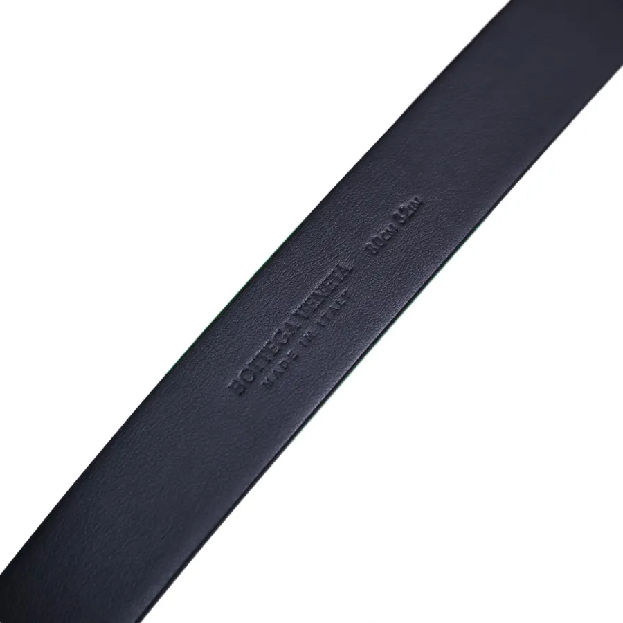 Bottega Veneta Women's Triangle Buckle In Black/White/Beige Calfskin With Gold/Silver Hardware 25mm