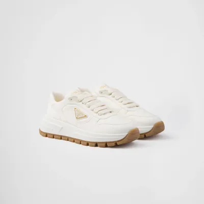 PRADA white lIvory color leather sneakers