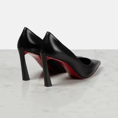 Christian Louboutin Black leather heels pointed heels