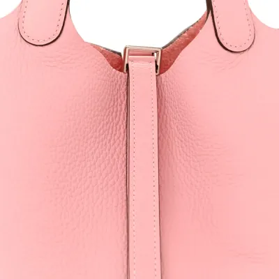 Hermès Picotin Lock 18 PM Rose Sakura Taurillon Clemence Leather Palladium Hardware