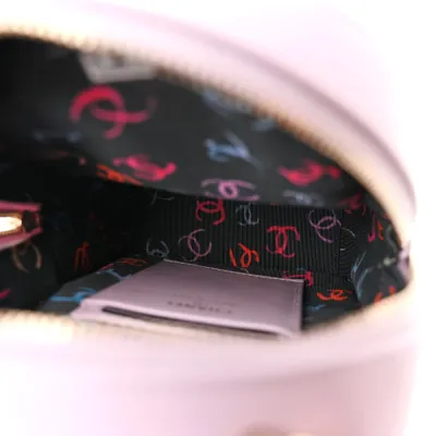 Chanel Classic Backpack Mini Light Purple Quilted Caviar Leather Gold Hardware