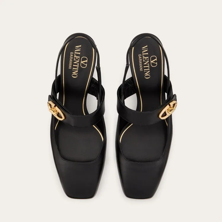 VALENTINO Calf leather strappy heels (6cm high heel)