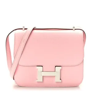 Hermès Constance 18 Rose Sakura Chèvre Mysore Leather Silver Hardware