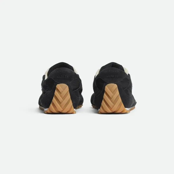 Bottega Veneta Orbit Flash Sneakers In Black Suede And Nylon Lace-Up Sneaker With Leather Trims - Image 3
