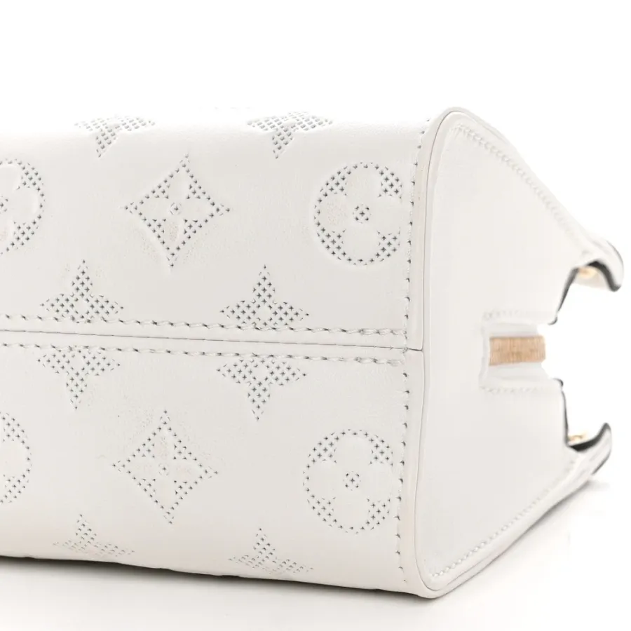 Louis Vuitton OnTheGo East West PM White Embossed Monogram Calfskin Leather Light Gold Hardware