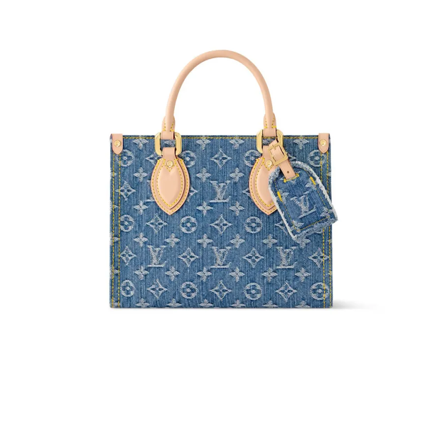 Louis Vuitton Onthego PM Monogram Denim Denim Blue Gold Hardware