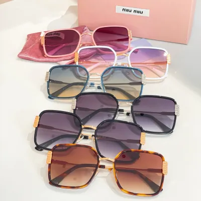 Miu Miu square frame glasses purple silver/purple gold/leopard/teal/pink/white color Size 56口21-145