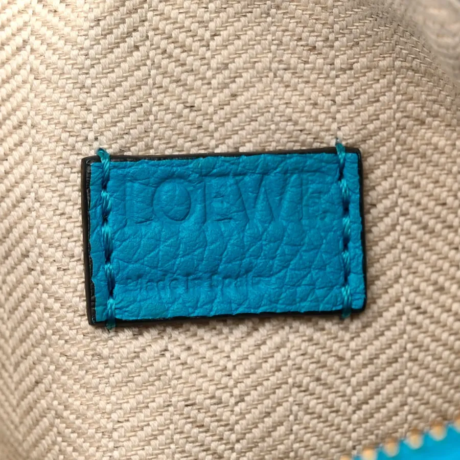Loewe Puzzle Bag Mini Cyan Calfskin Leather