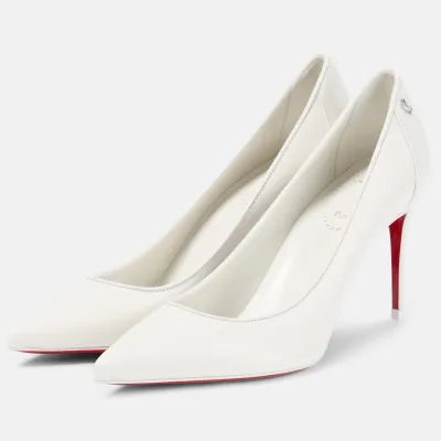 Christian Louboutin White leather heels stiletto heels