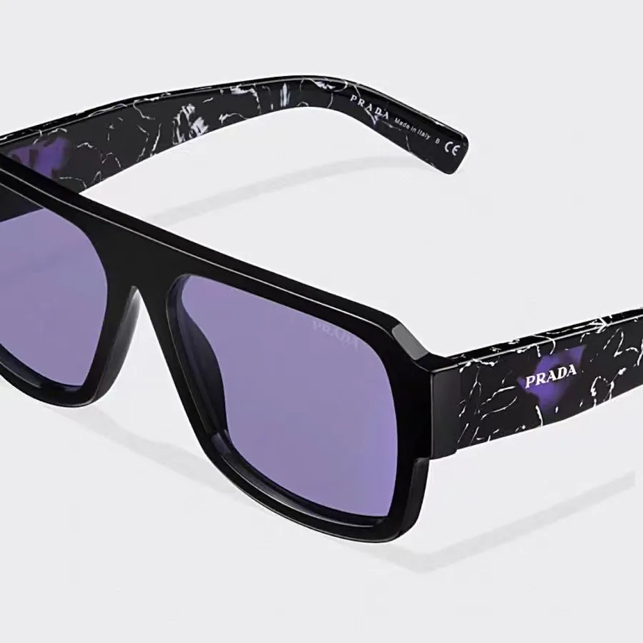 Prada square frame glasses purple/black/orange/brown/white color Size 56口16-145