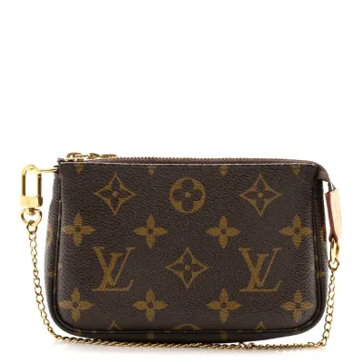 Louis Vuitton Mini Pochette Accessoires Monogram Canvas Gold Hardware