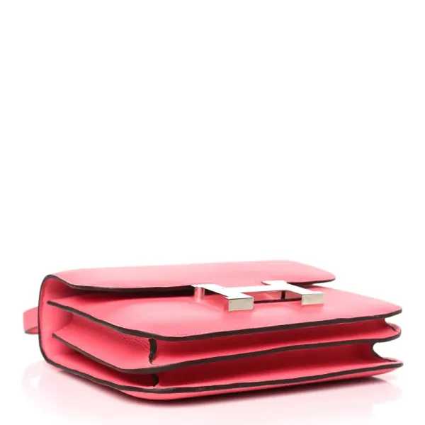 Hermès Constance 18 Rose Azalée Evercolor Leather Palladium Hardware - Image 6