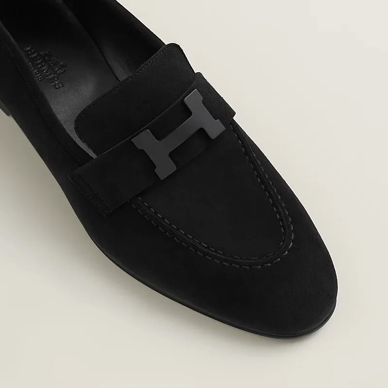 HERMES Paris Black Loafers