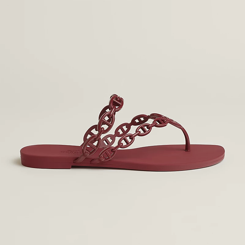 HERMES Pantufas Island Red