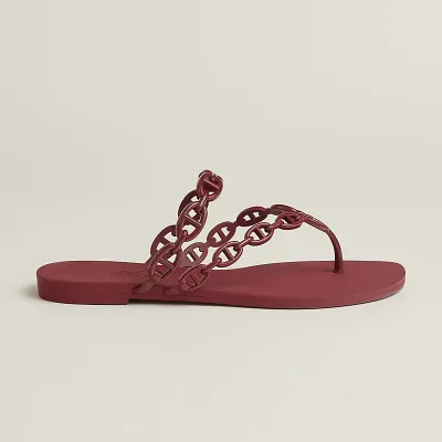 HERMES Island Red Slippers