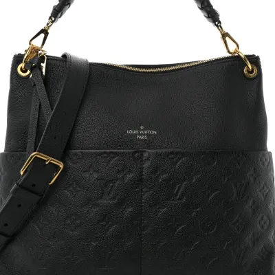 Louis Vuitton Maida Hobo MM Black Empreinte Leather Gold Hardware