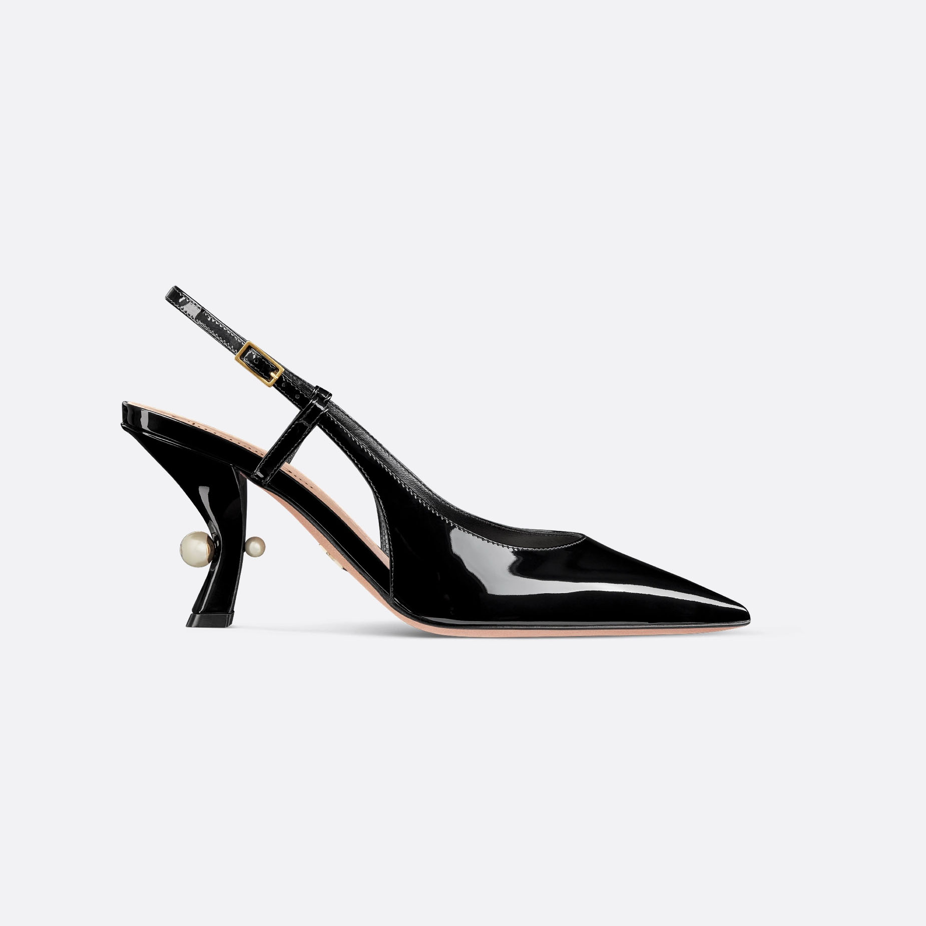 Dior salto agulha preto sapatos de salto alto pontiagudo