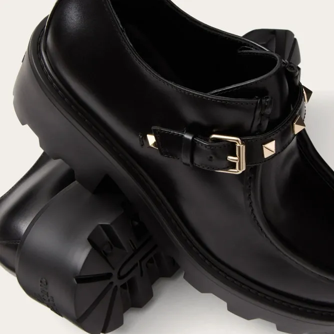 VALENTINO Calfskin Mengke shoes (5.5cm high heel) Loafers