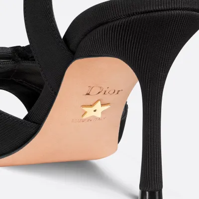 Dior black thin heel high-heeled sandals