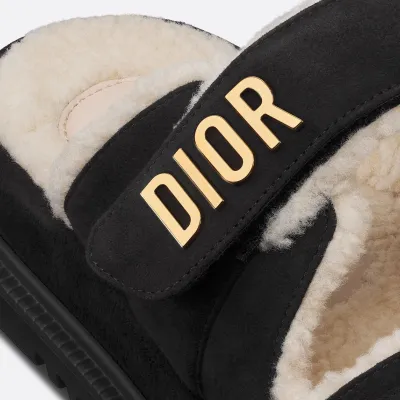 Dior black add pile Slippers