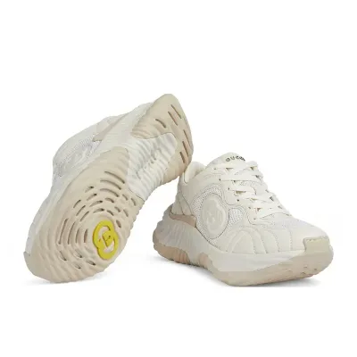 Gucci Ripple series women's thick soled sports shoes white Sneakers