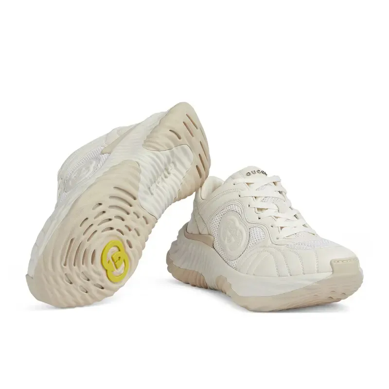 Gucci Ripple series women's thick soled sports shoes white Sneakers