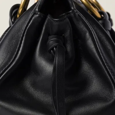 Miu Miu Joie Nappa Quilted Lambskin Leather Black Top-Handle Bags