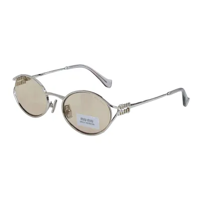 Miu Miu Oval glasses tawny/blue rose gold/brown/pink/silver/black/blue silver color Size 54口21-125
