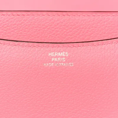 Hermès Constance 18 Rose Azalée Evercolor Leather Palladium Hardware
