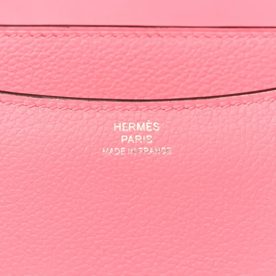 Hermès Constance 18 Rose Azalée Evercolor Leather Palladium Hardware