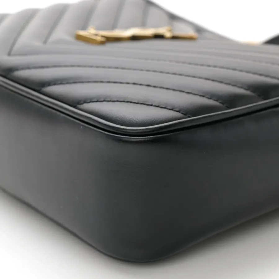 Saint Laurent Medium Lou Camera Bag Black Monogram Calfskin Matelasse Leather Gold Hardware