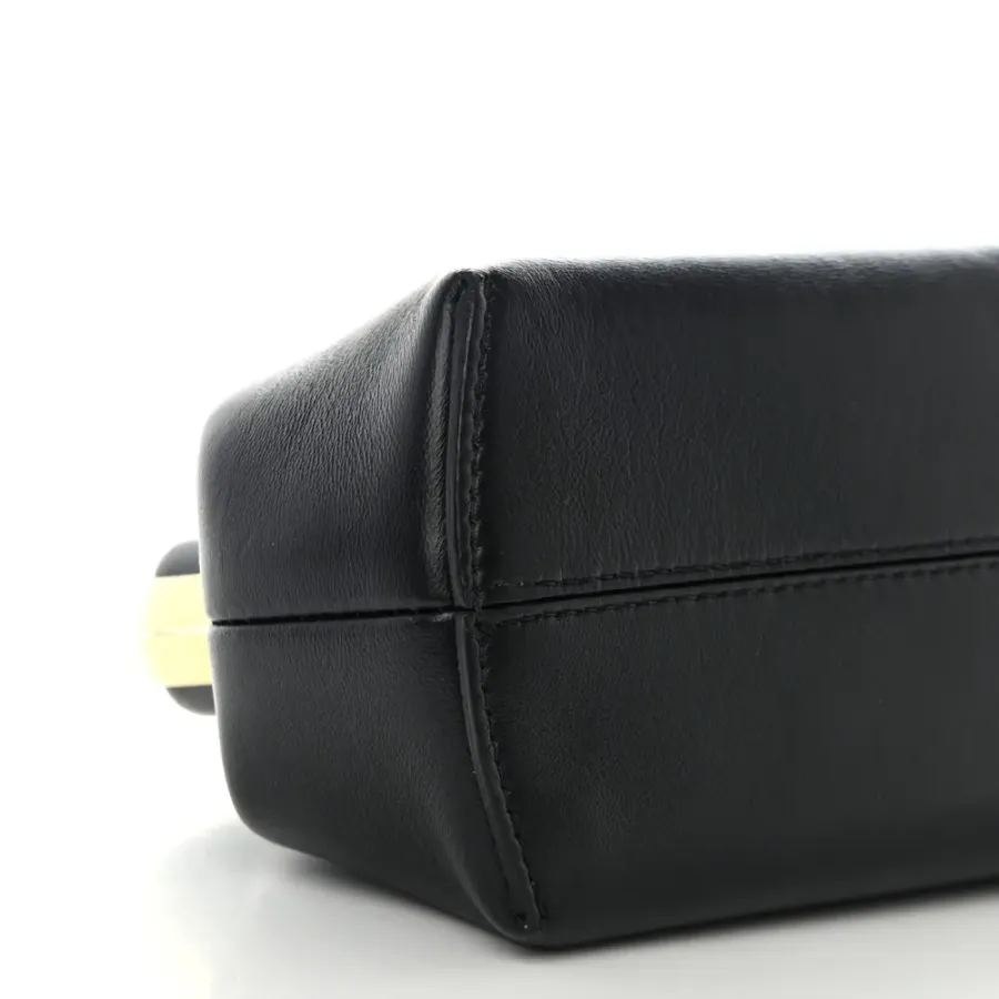 Fendi Small Fendi First Black Shiny Nappa Leather Gold Hardware